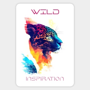 Jaguar Wild Nature Animal Colors Art Painting Sticker